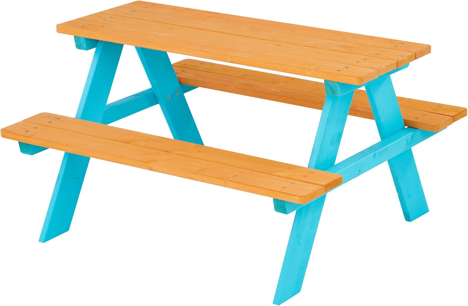 Kids Outdoor Table And Chair Set - Z-CREAT Kinderen Houten Buiten Picknicktafel En