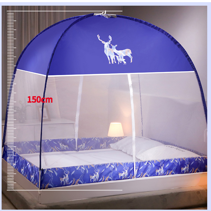 Kids Outdoor Daybed - Stofdichte Yurt-muggenhor voor tweepersoonsbed, opvouwbaar, installatievrij,