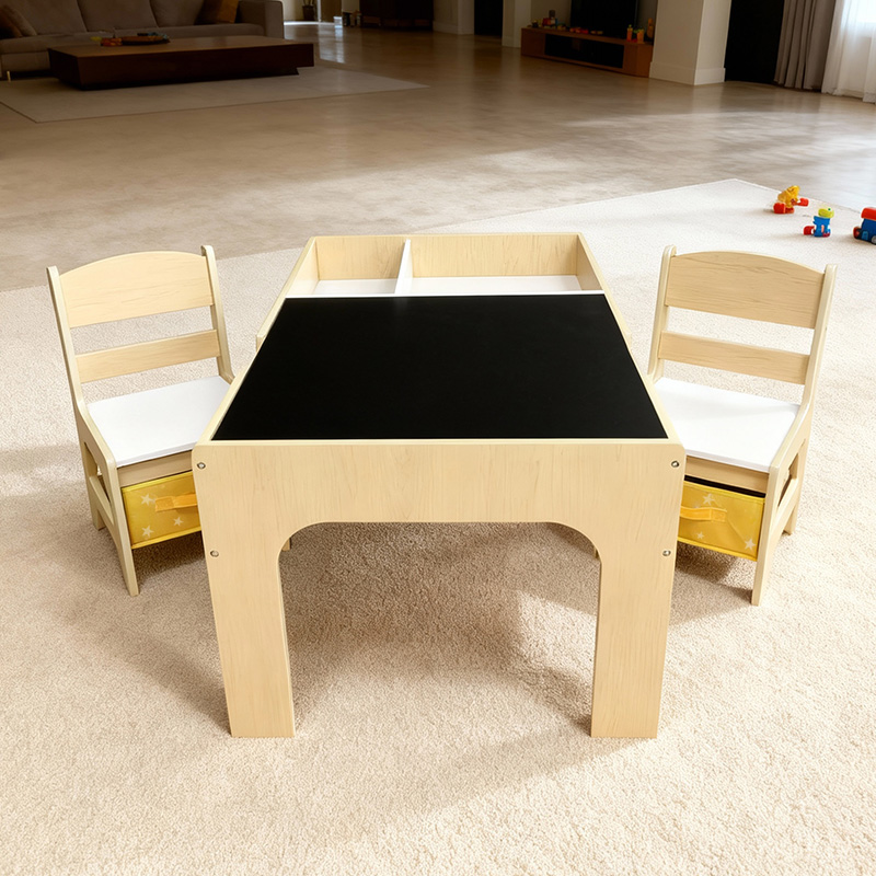 Kids Outdoor Table And Chair Set - Moderne houten kindertafel- en stoelenset met
