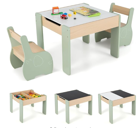 Kids Outdoor Table And Chair Set - Moderne houten tafel- en stoelenset voor
