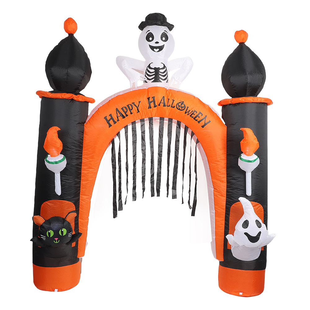 Kids Outdoor Yard - 2.4M Halloween Opblaasbare Ghost Archway Decoratie