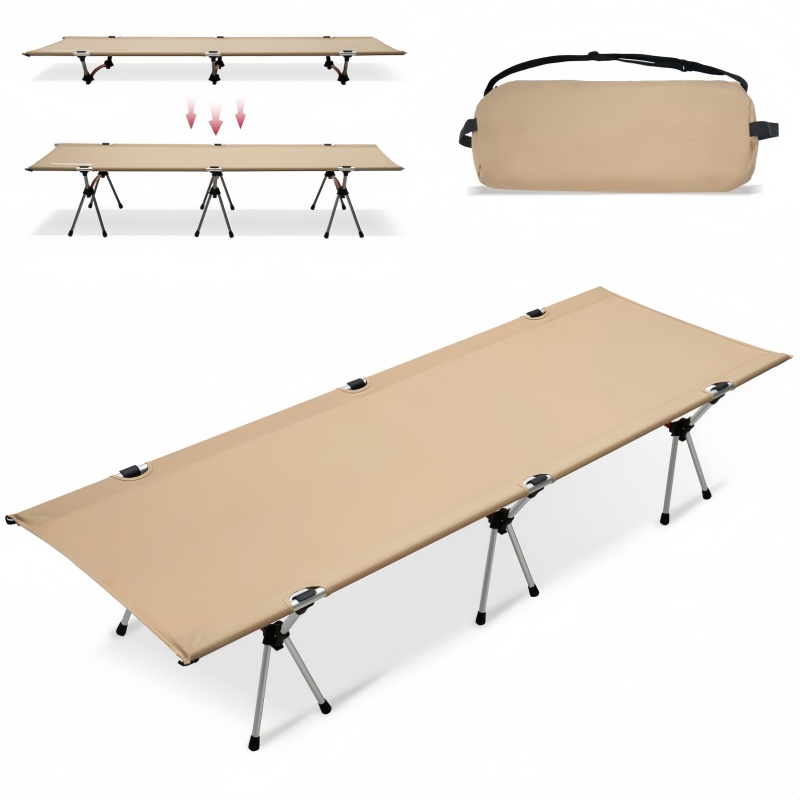 Kids Outdoor Daybed - Outdoor Camping Opklapbed Draagbaar Ultralicht aluminiumlegering