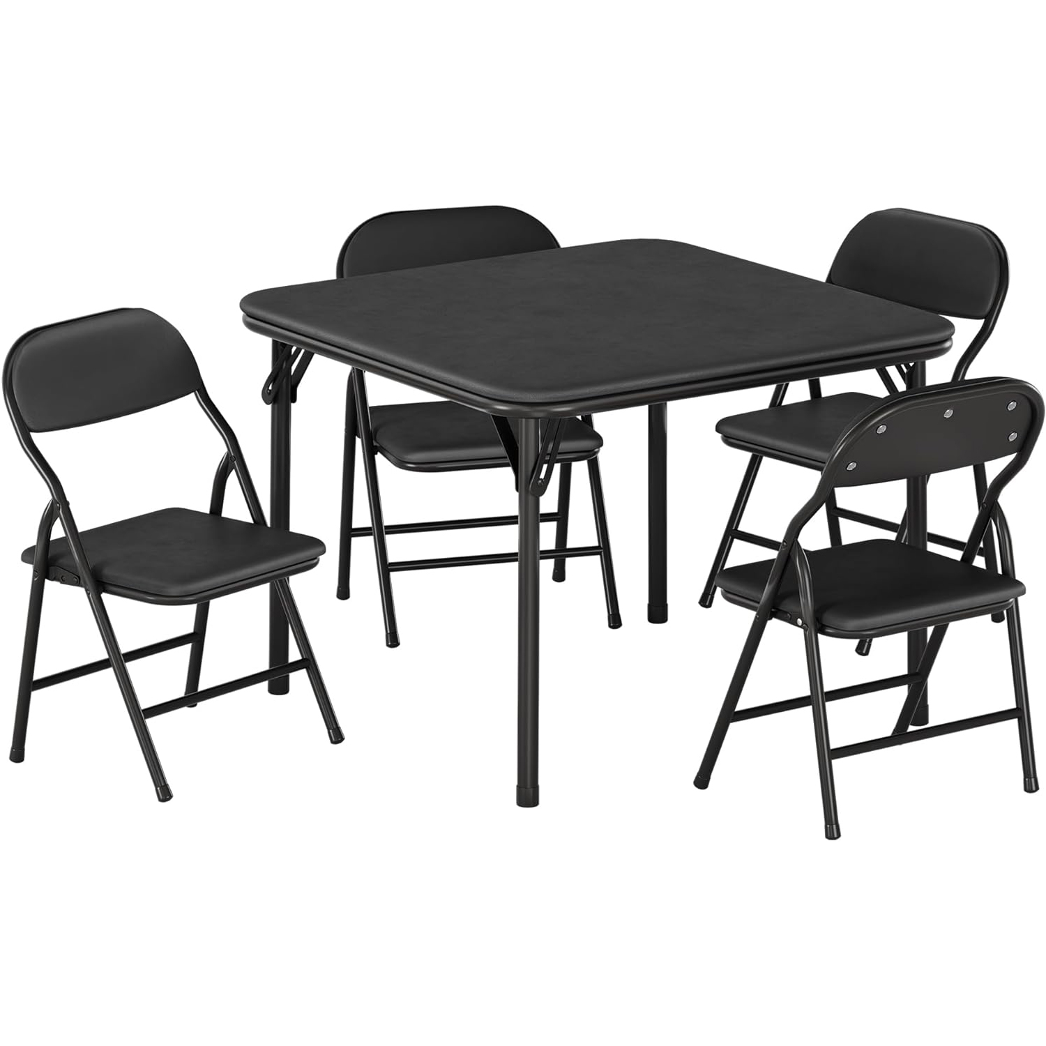 Kids Outdoor Table And Chair Set - 5-delige opklapbare kindertafel- en stoelenset, vierkante