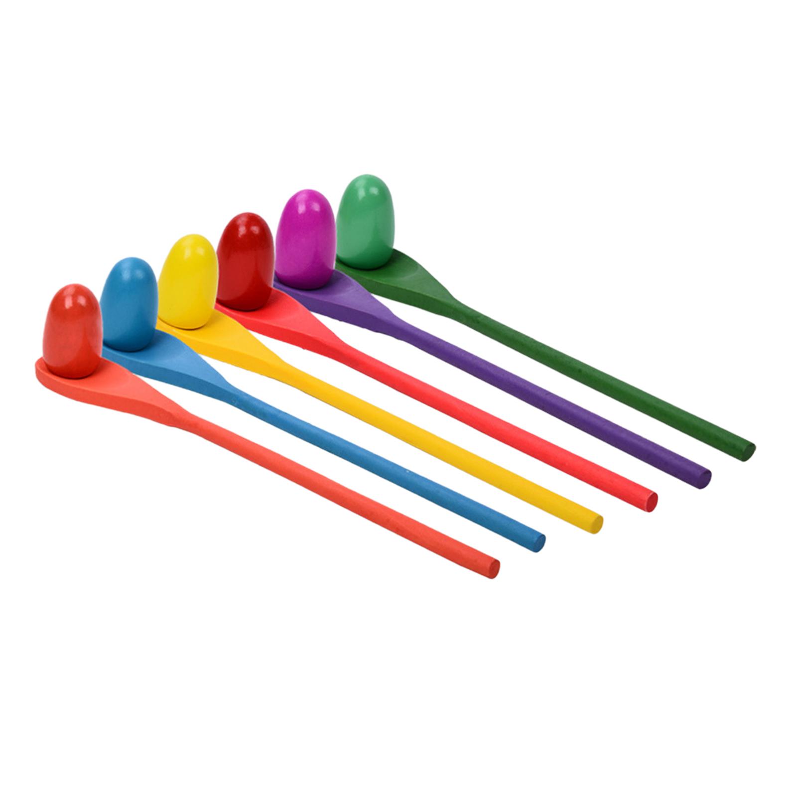 Kids Outdoor Education - 6 stuks Eierlepel Racespel Hand-oogcoördinatie Voorschools