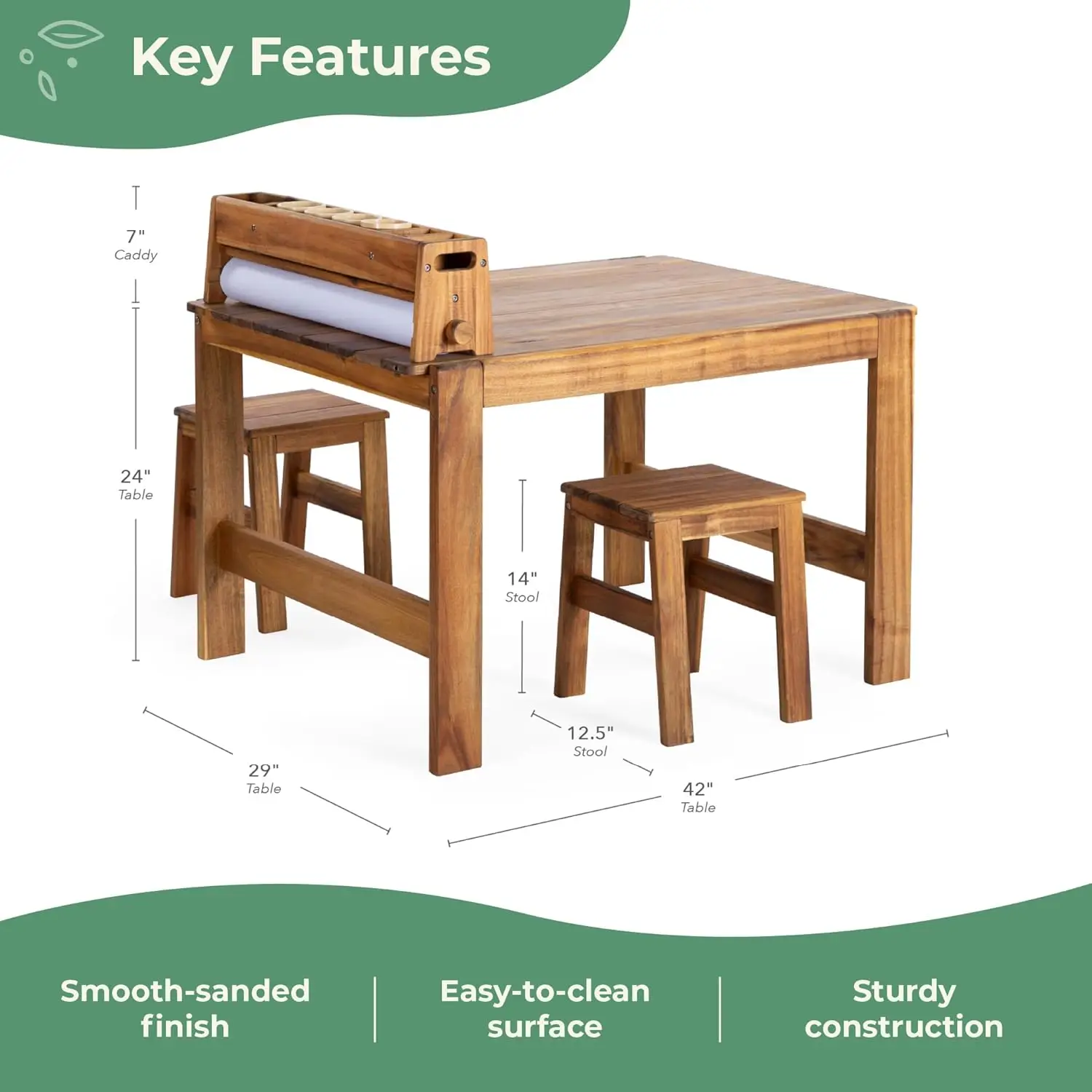 Acadia Buitenkunsttafel- en kr - Kids Outdoor Table And Chair Set recensie en prijs