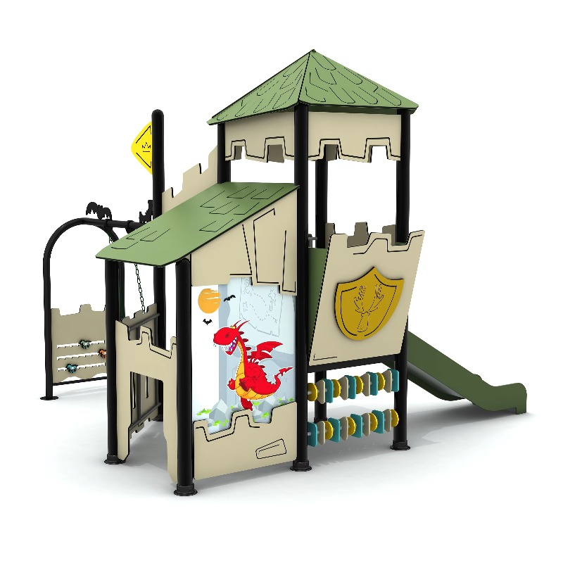 Houten buitenspeelset met stal - Kids Outdoor Climbing Structure recensie en prijs