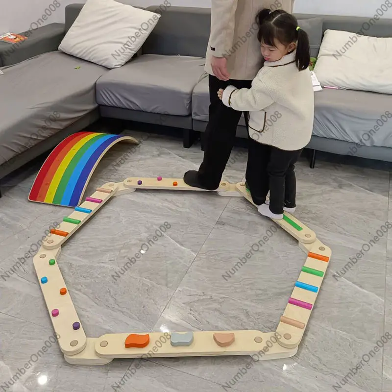 Dikke houten evenwichtsbalk me - Kids Outdoor Balance Beam recensie en prijs