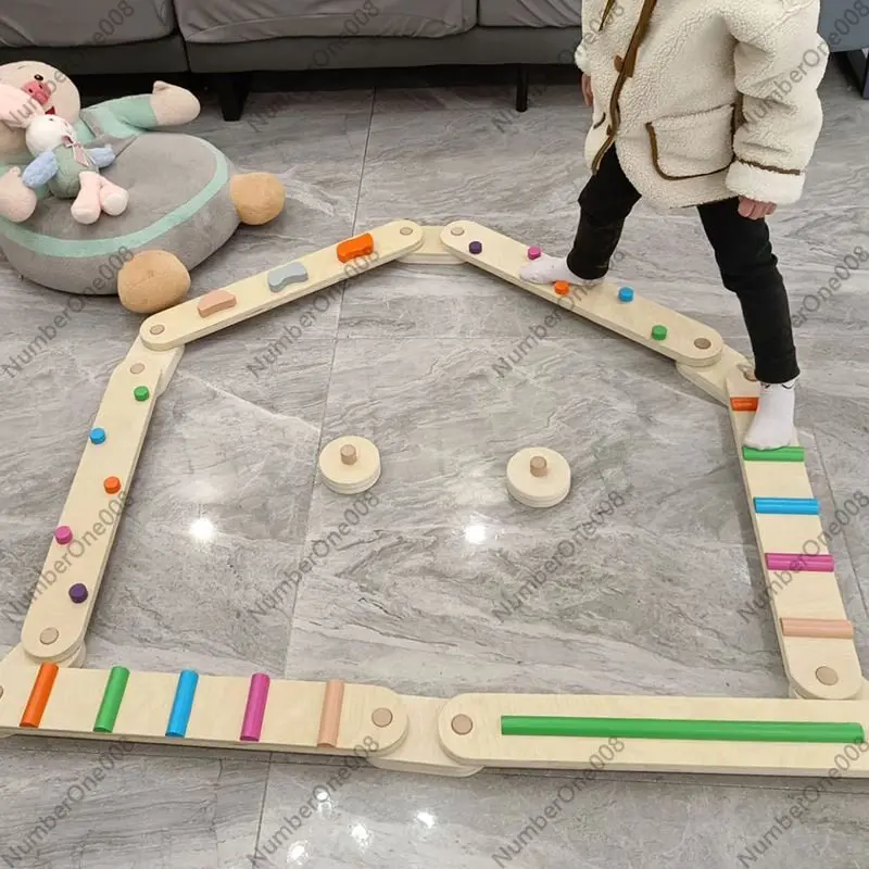 Dikke houten evenwichtsbalk me - Kids Outdoor Balance Beam recensie en prijs